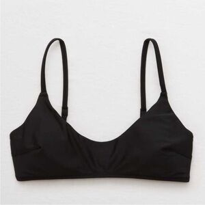 Aerie Scoop Bikini Top Bralette NWT Medium Black Beach Vacation